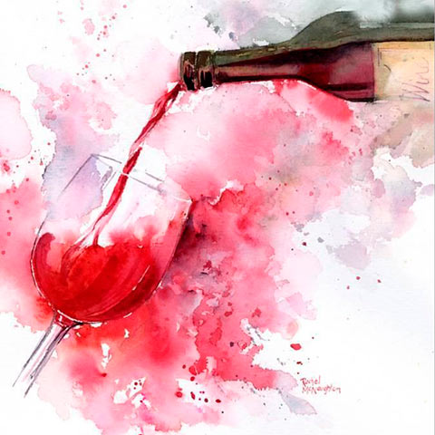 Рисование вином